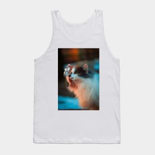 butterfly and a cat Tank Top